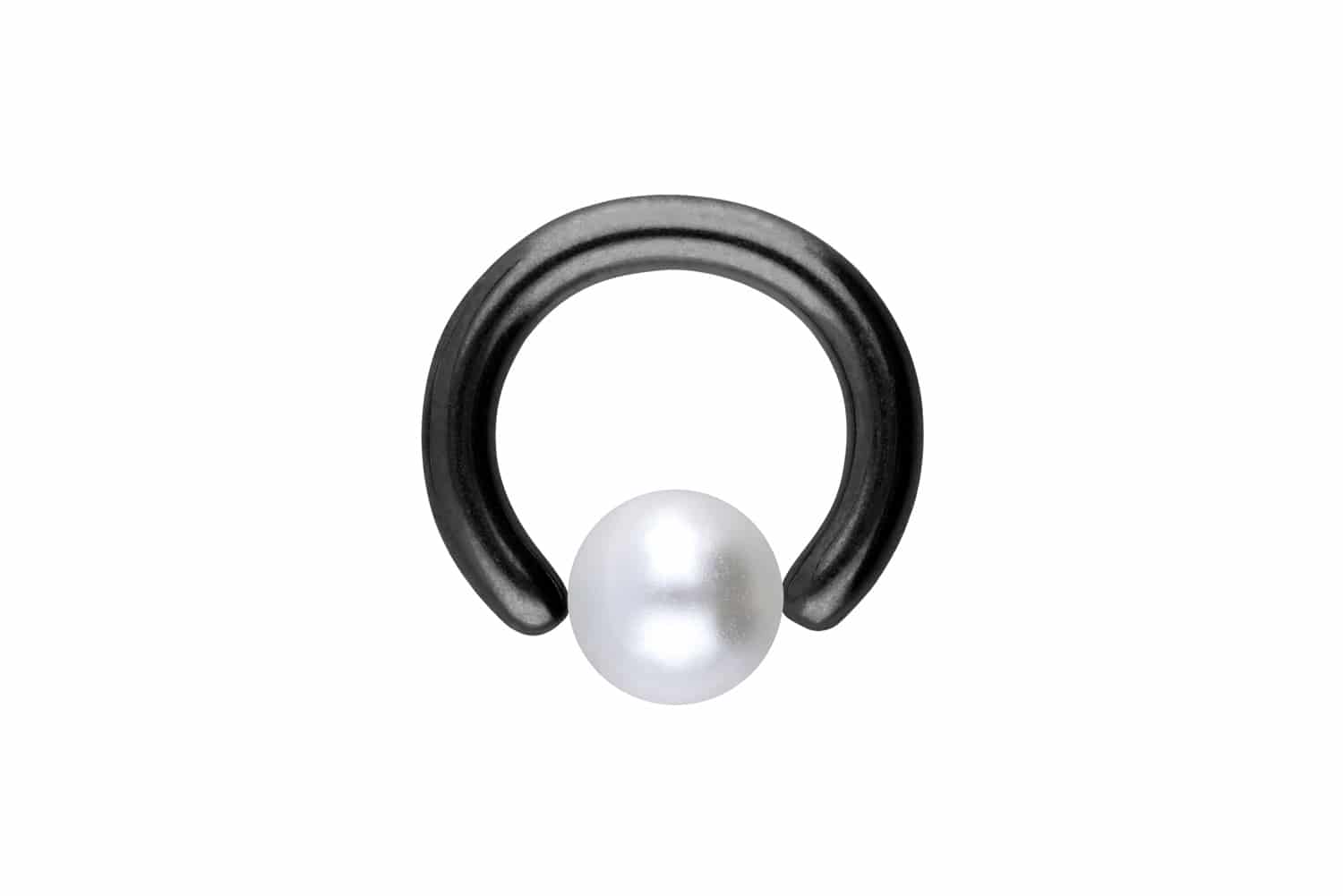 Chirurgenstahl Klemmkugelring Piercing SYNTHETISCHE PERLE